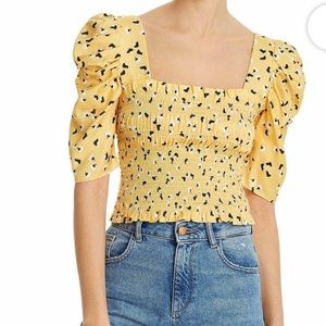 Amanda Uprichard yellow blouse